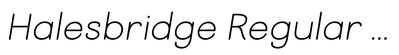 Halesbridge Regular Italic